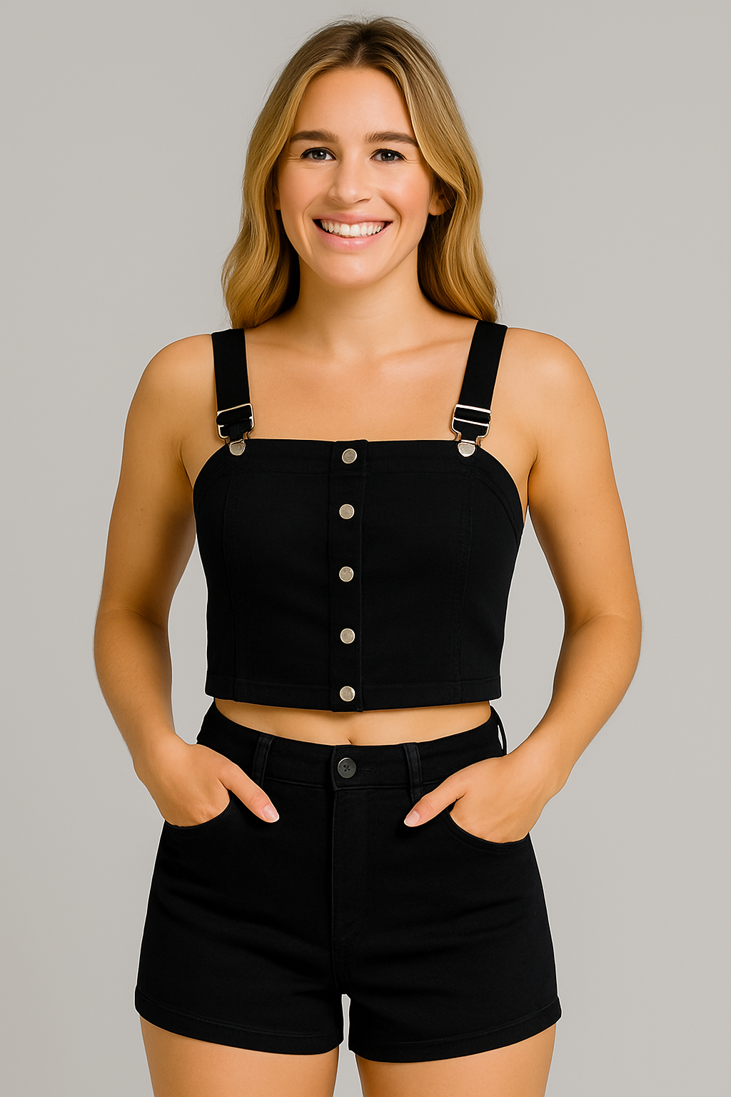 Women’s 2-Piece Crop Top & High-Waisted Shorts Set