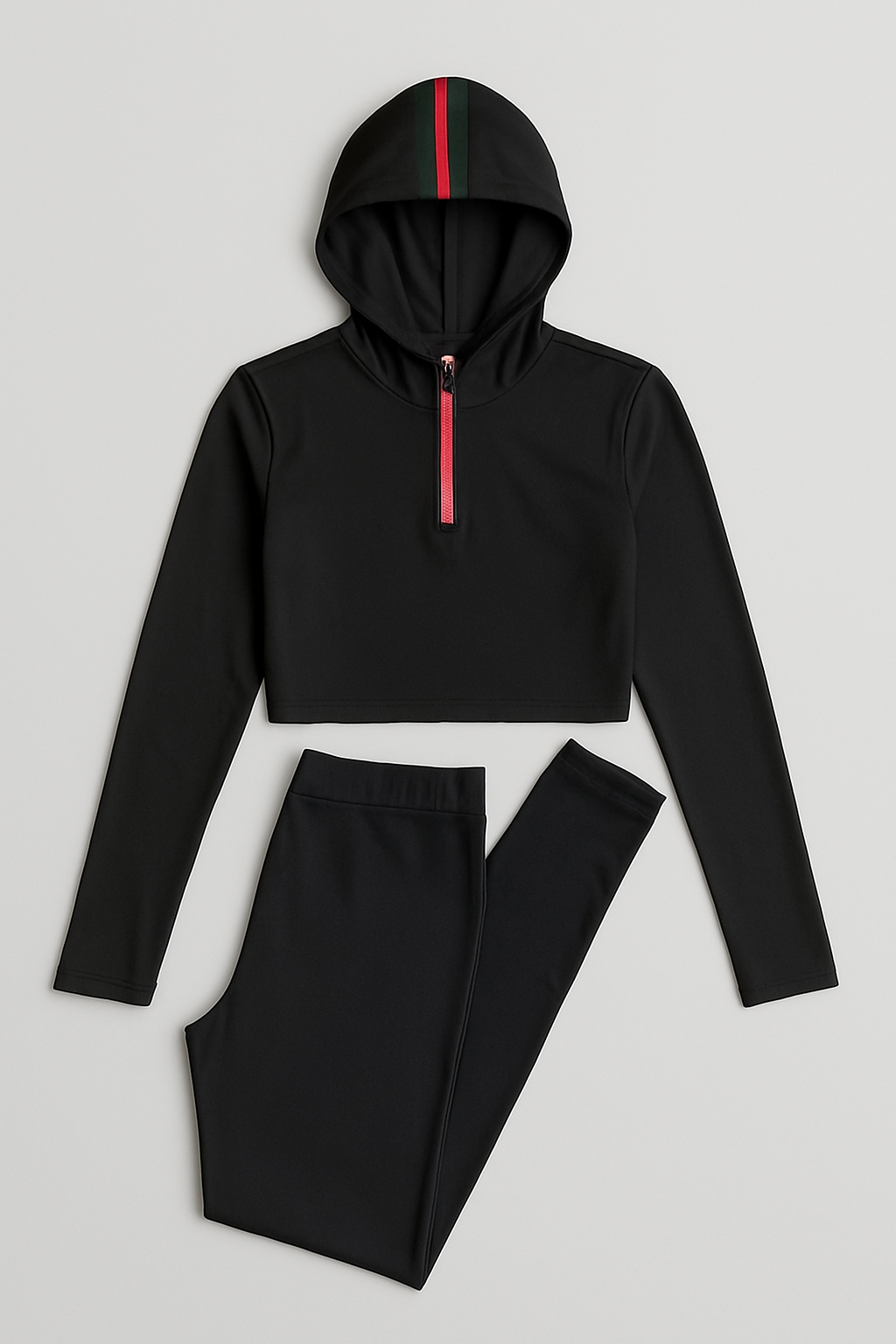 Women’s Athletic 2-Piece Set – Zip-Up Hoodie & Leggings | Blue, Black, Green