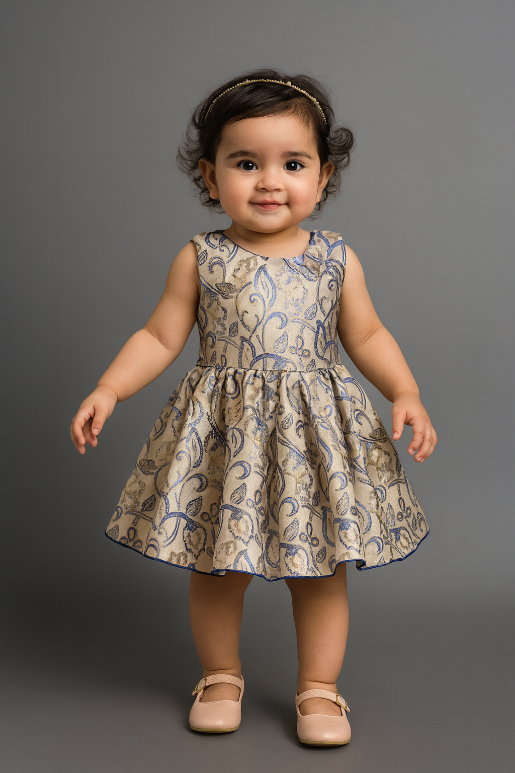 Lilac Bloom Baby Girl Dress – Elegant Sleeveless Party Wear