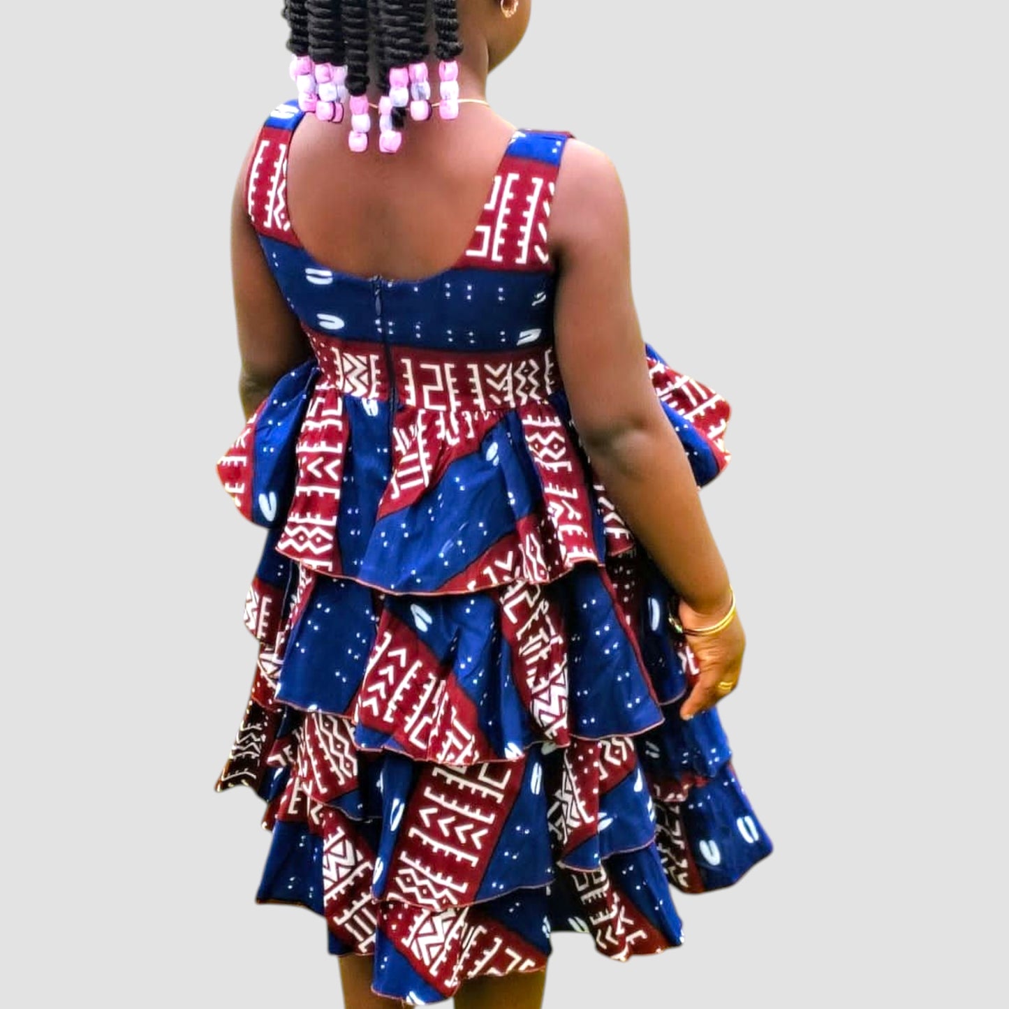 ECOM GMR Little Princess Ankara Layered Ruffle Dress