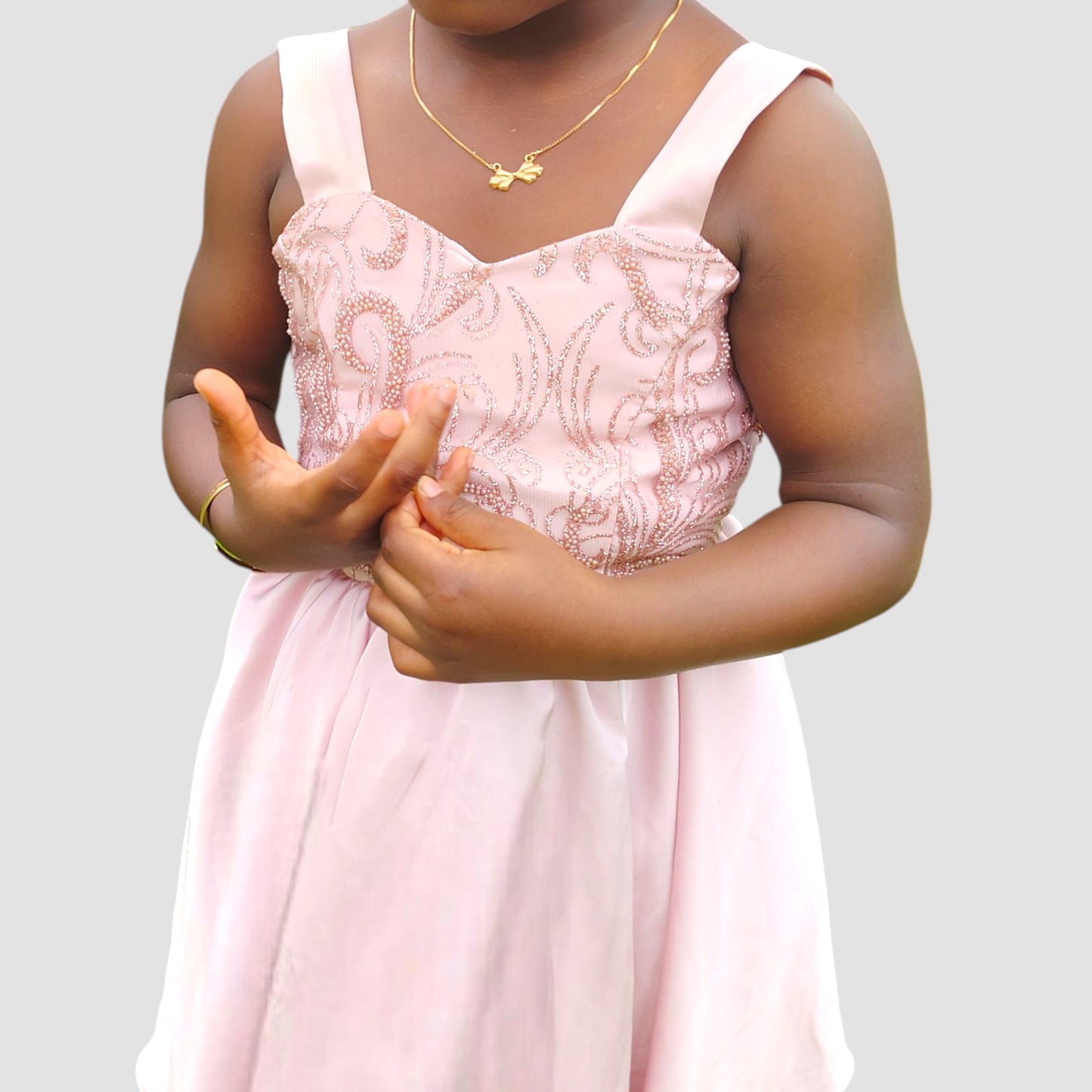 Pink Lace & Satin Princess Dress