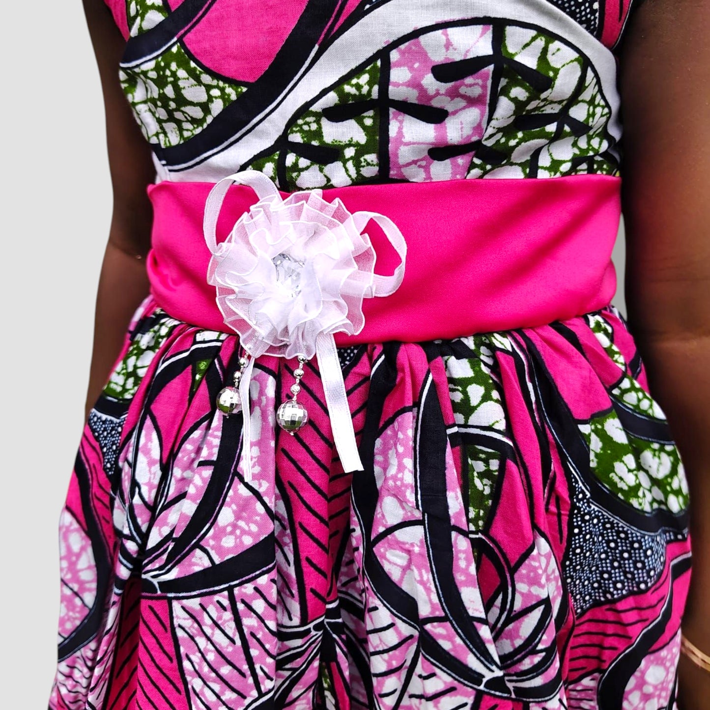 Ankara Pink Bloom Princess Dress - Baby & Toddler Girl