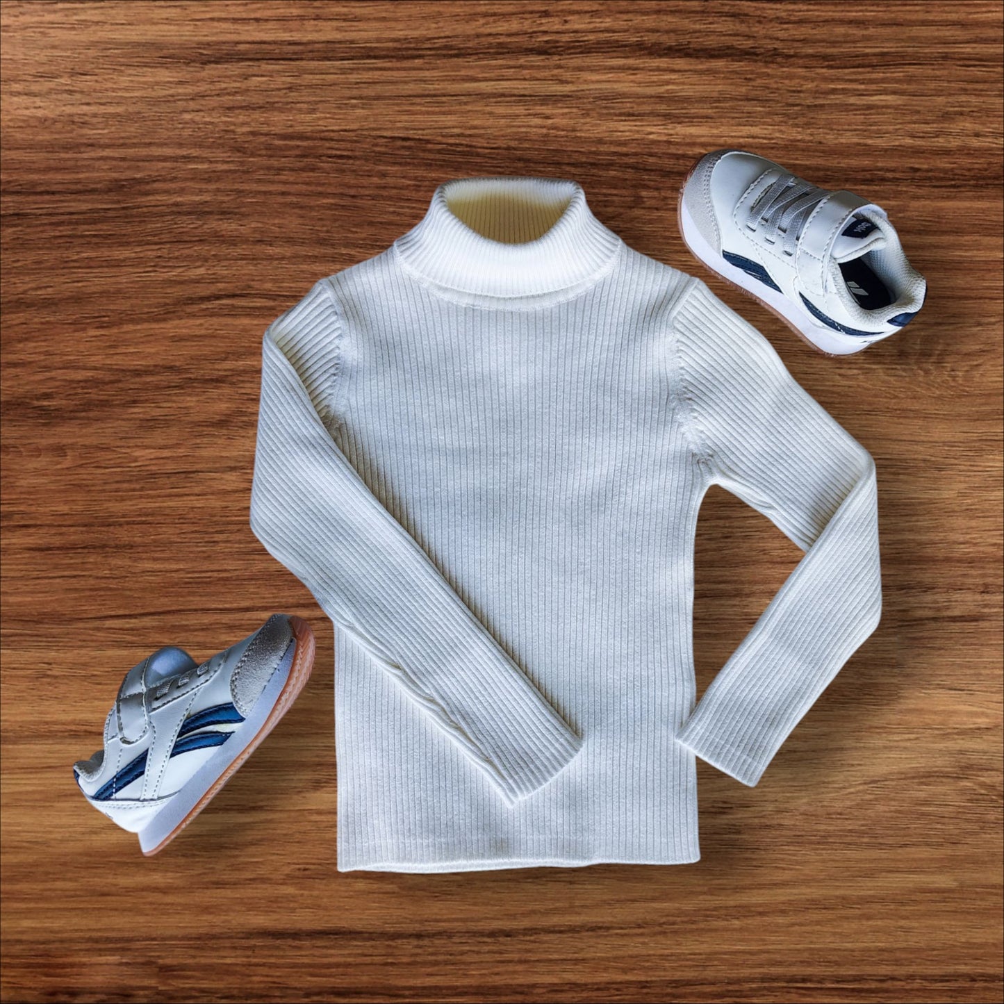 Kids' Ribbed Turtleneck Sweater – Cozy & Stylish