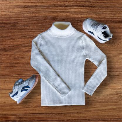 Kids' Ribbed Turtleneck Sweater – Cozy & Stylish