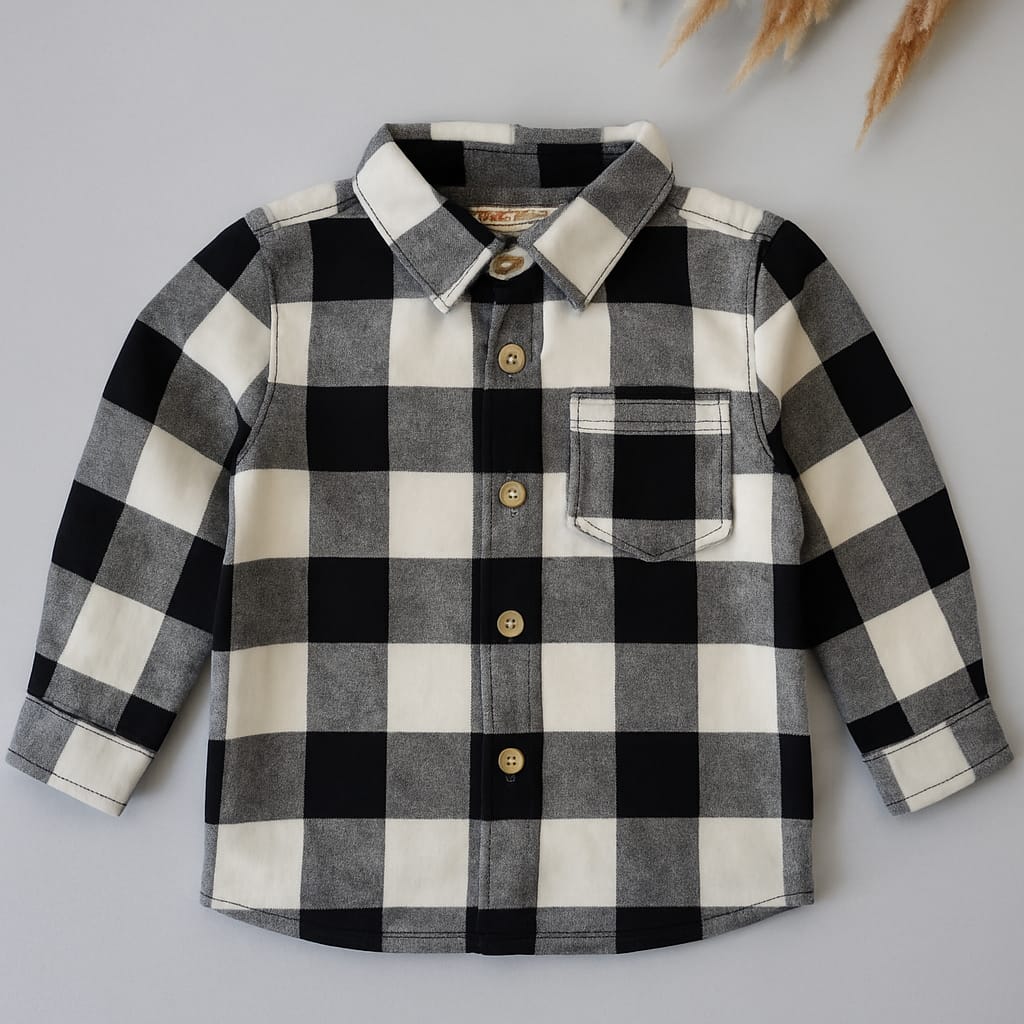 Jumping Beans Kids' Plaid Flannel Shirt – 100% Cotton | Multiple Colors & Sizes
