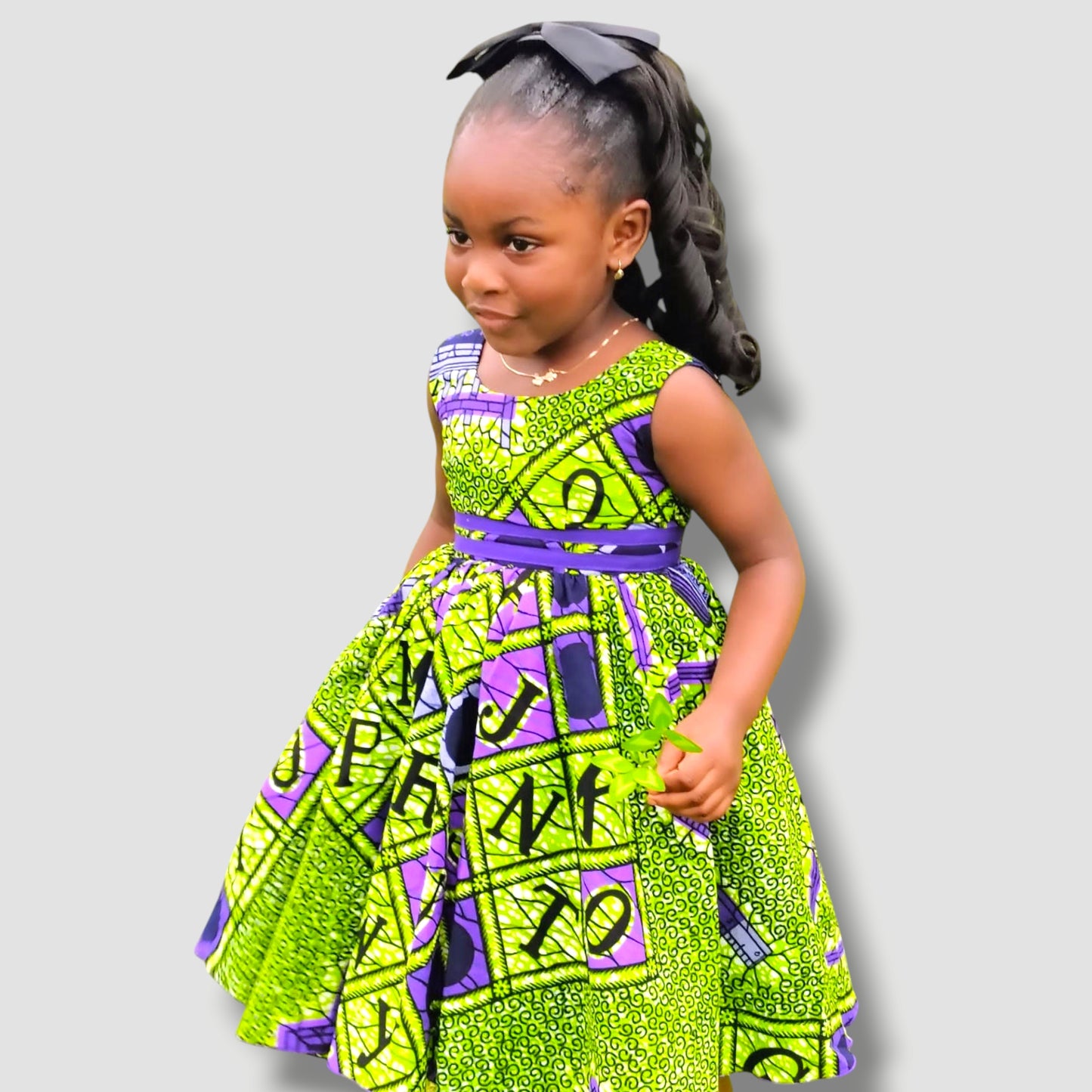 Little Miss Alphabet Ankara Dress