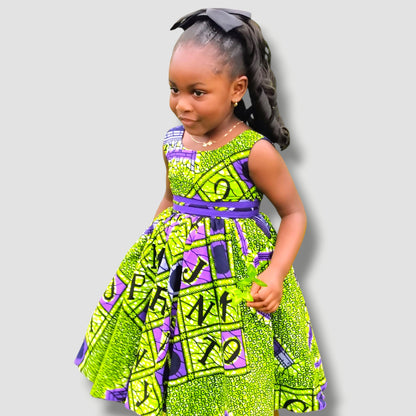 Little Miss Alphabet Ankara Dress