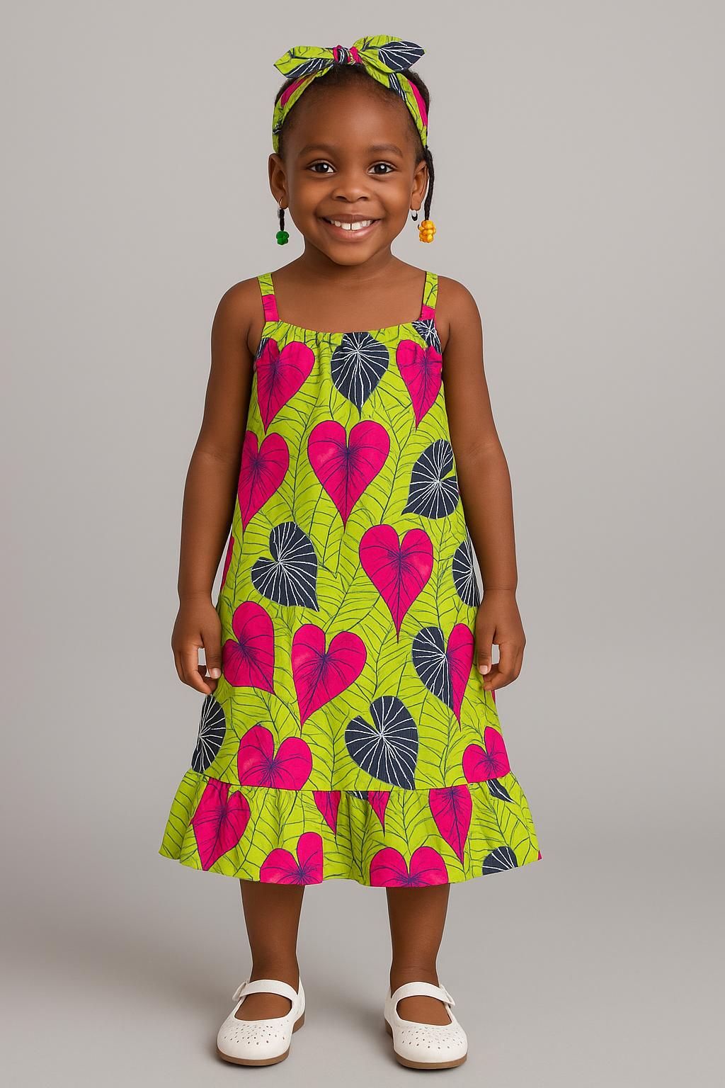 Girls' Mudcloth Print Sundress – Navy & Burgundy