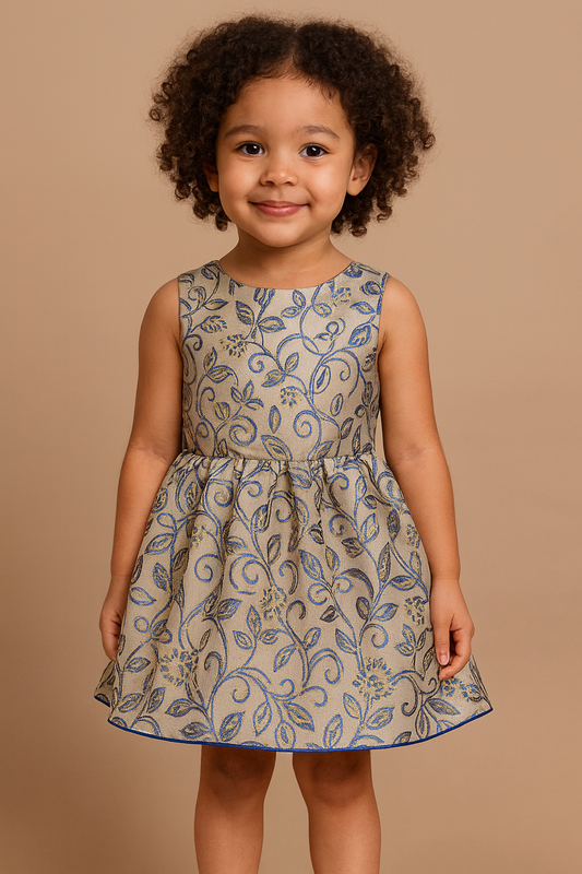 Lilac Bloom Baby Girl Dress – Elegant Sleeveless Party Wear