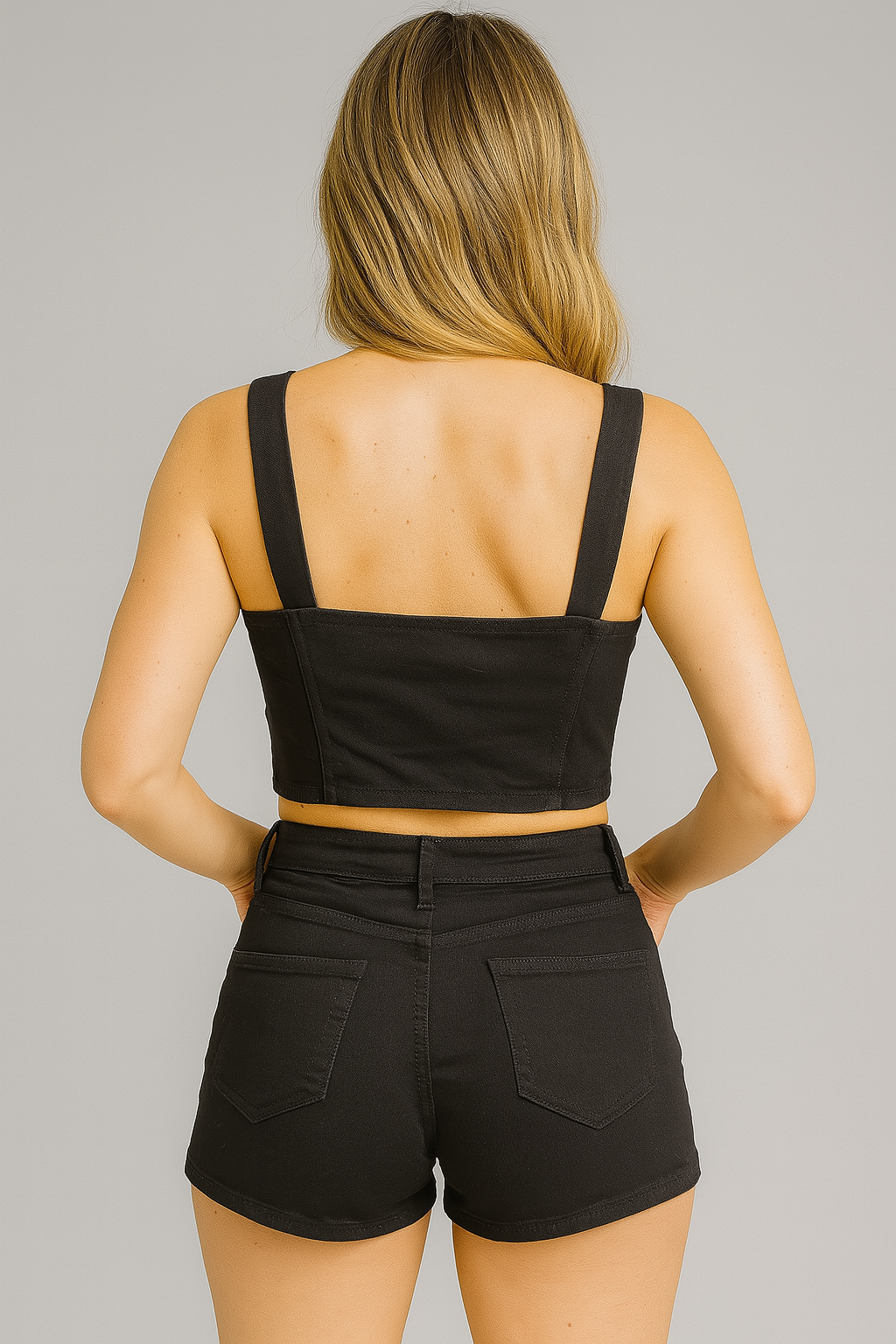 Women’s 2-Piece Crop Top & High-Waisted Shorts Set