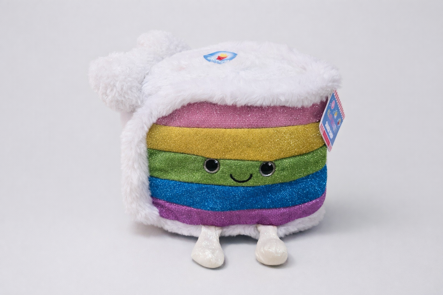 11" Cute Rainbow Cake Plush Toy – LED lightning and Song
