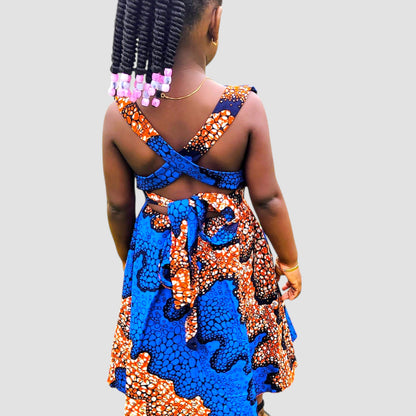 ECOM GMR Little Princess Ankara Cross-Back Dress
