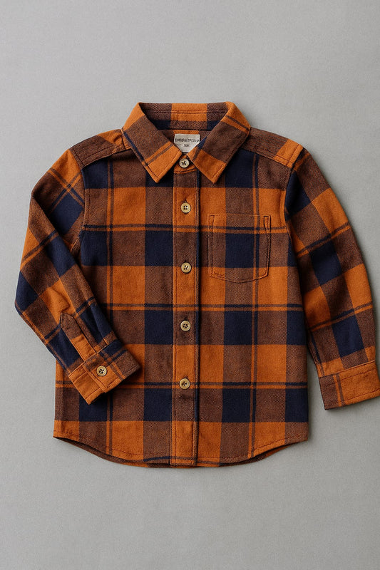 Jumping Beans Kids' Plaid Flannel Shirt – 100% Cotton | Multiple Colors & Sizes