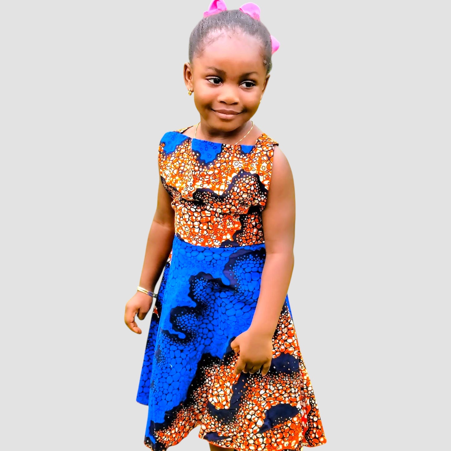 ECOM GMR Little Princess Ankara Cross-Back Dress