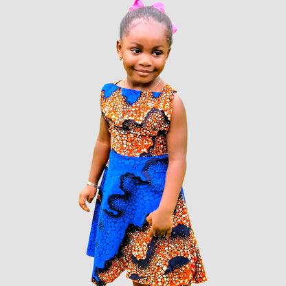 ECOM GMR Little Princess Ankara Cross-Back Dress