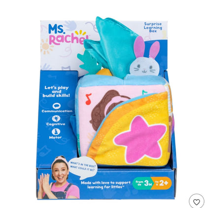Ms. Rachel’s Surprise Learning Box – Soft Sensory Activity Cube for Babies & Toddlers