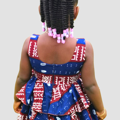 ECOM GMR Little Princess Ankara Layered Ruffle Dress