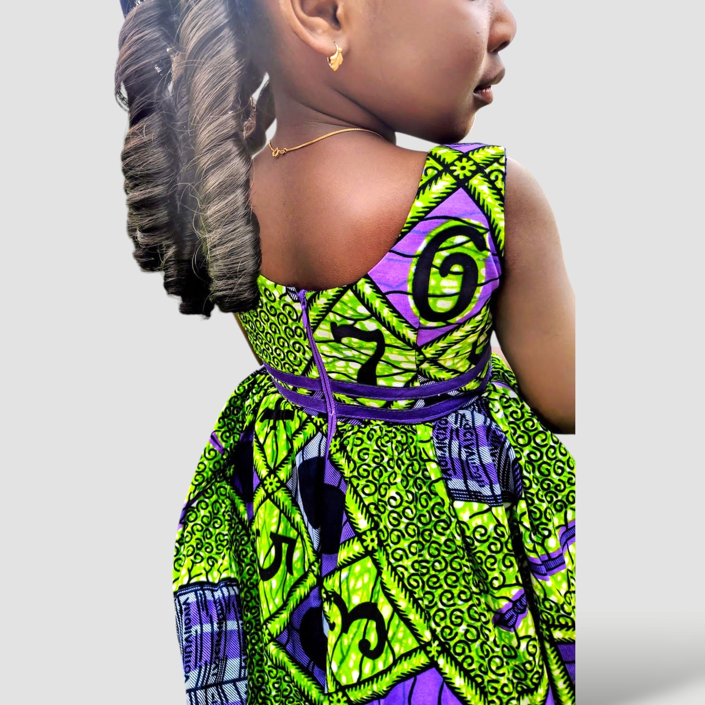 Little Miss Alphabet Ankara Dress