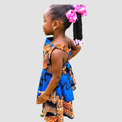 ECOM GMR Little Princess Ankara Cross-Back Dress